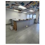 LOT -  BLACK & GRAY COUNTER CABINET WALL WITH SWIN