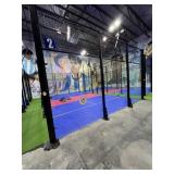 LOT - SET GLASS WALLS, GRID TOPS, METAL POSTS, DIG