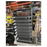 DOUBLE SIDED SHELVING UNIT ON WHEELS