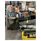 GREEN ROLLING TABLE CART
