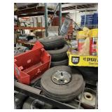 LOT ASSORTED TIRES - CONTENTS OF RACK