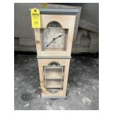 SAGEWOOD COLLECTION WOOD WALL CLOCK WITH SHELVES