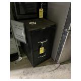 BLACK FILE CABINET WITH 2 DRAWERS