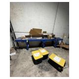 WOOD WORK TABLE WITH 4 TRAY SPOTS - 12
