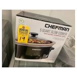 CHEFMAN 5QT SLOW COOKER (NEW IN BOX)