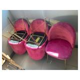 PINK MICROFIBER CHAIRS