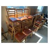 PADDED WOOD DINING CHAIRS
