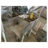 STAINLESS STEEL HAND SINK WITH FAUCET, LEGS &