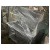 STAINLESS STEEL ROLLING ICE BIN WITH SHELF