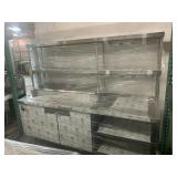 STAINLESS STEEL PREP STATION SHELVES & 2-DOOR