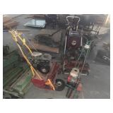 ASSORTED LAWN MAINTENANCE PIECES - MOWER DECKS,