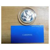 Franklin Mint Cardinal sterling coin