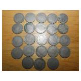 (23) assorted V-Nickels