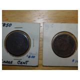 1850,1851 Large one cent