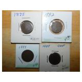 (4) Indian Head pennies (75-87)