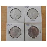 (4) 1967 Half Dollar