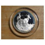 Franklin Mint Kongoni Hartebeests sterling coin