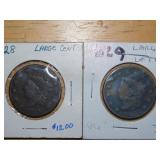 1828,1829 Large one cent