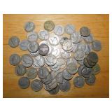 (64) assorted Jefferson nickels (pre-60's)