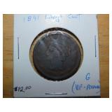1841 Large one cent