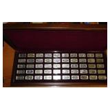 Franklin Mint 1970 Bank marked sterling ingots set