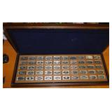 Franklin Mint 1974 Bank marked sterling ingots set