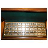 Franklin Mint 1971 Bank marked sterling ingots set