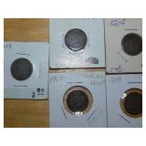 (5) Indian Head pennies (08-09)