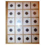 (20) Indian Head pennies (1857-1873)