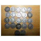 (22) Assorted Barber dimes