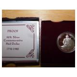 1982 George Washington half dollar (90% silver )