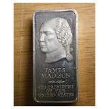 J. Madison Presidential 2500 grain sterling ingot