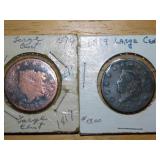(2) 1819 Large one cent