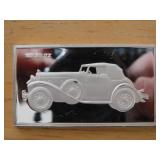 1931 Stutz 1000 grain sterling ingot