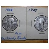 1926,1927 Standing liberty Quarters