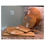 5PC WOOD CUTTING BOARDS