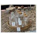 9PC ASSORTED JUGS W/TRAY