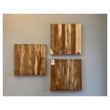 3PC WOOD WALL DECOS
