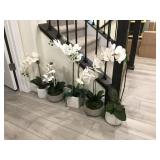 5PC FAUX ORCHIDS