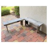 2PC WOOD BENCHES