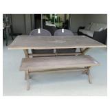 3PC DINING TABLE W/ CHAIRS & BENCH