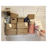 ASSORTED BASKETS & TOWELS