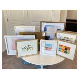 8PC ASSORTED PRINTS W/ WALL DECO
