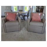 4PC SWIVEL ARMCHAIRS