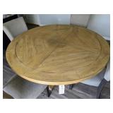 5PC PEDESTAL BASE TABLE & CHAIRS