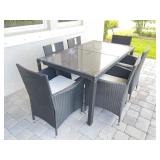 7PC OUTDOOR PATIO DINING TABLE W/ CHAIRS