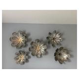 5 PC WALL FLOWERS