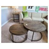 2PC NESTING COFFEE TABLE & SIDE TABLE