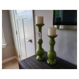 2 PC CANDLEHOLDERS