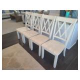 WHITE WOOD DINING CHAIRS